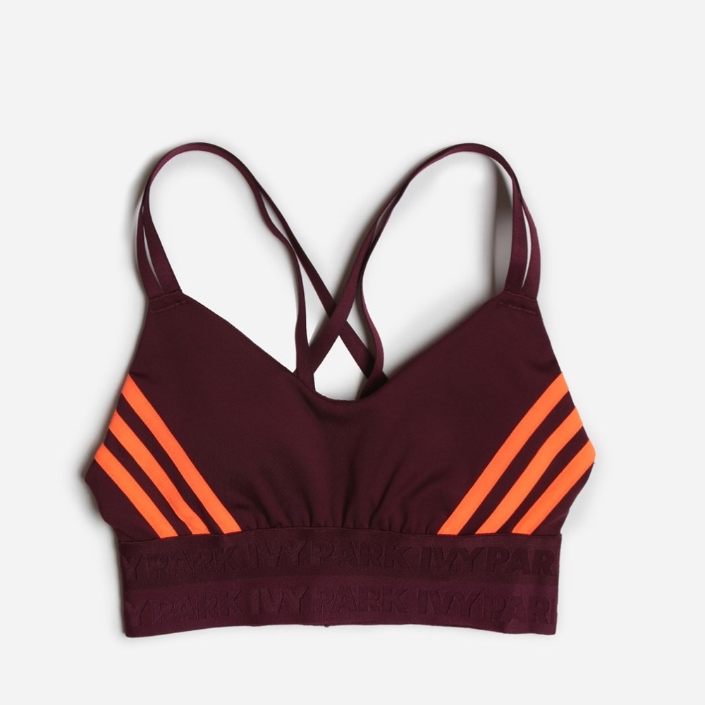 Adidas Originals x Ivy Park Strappy Cutout Bra (Maroon/Red/Orange) — XS